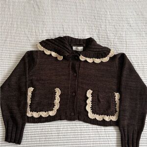 Loeffler Randall Lo Cardigan, Brown, XS